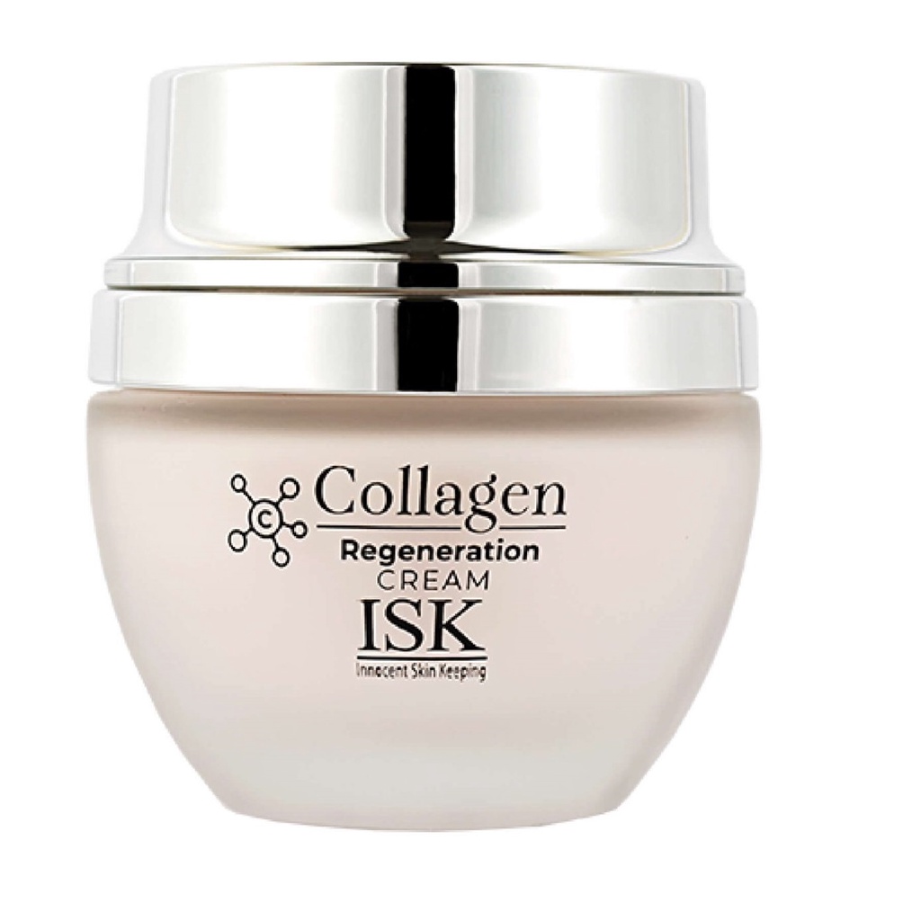 Bộ 2 hộp kem dưỡng trắng da mặt, xóa nám xạm da từ Collagen BEAUSKIN ISK REGENERATION CREAM Hàn quốc 55 ml/ Hộp