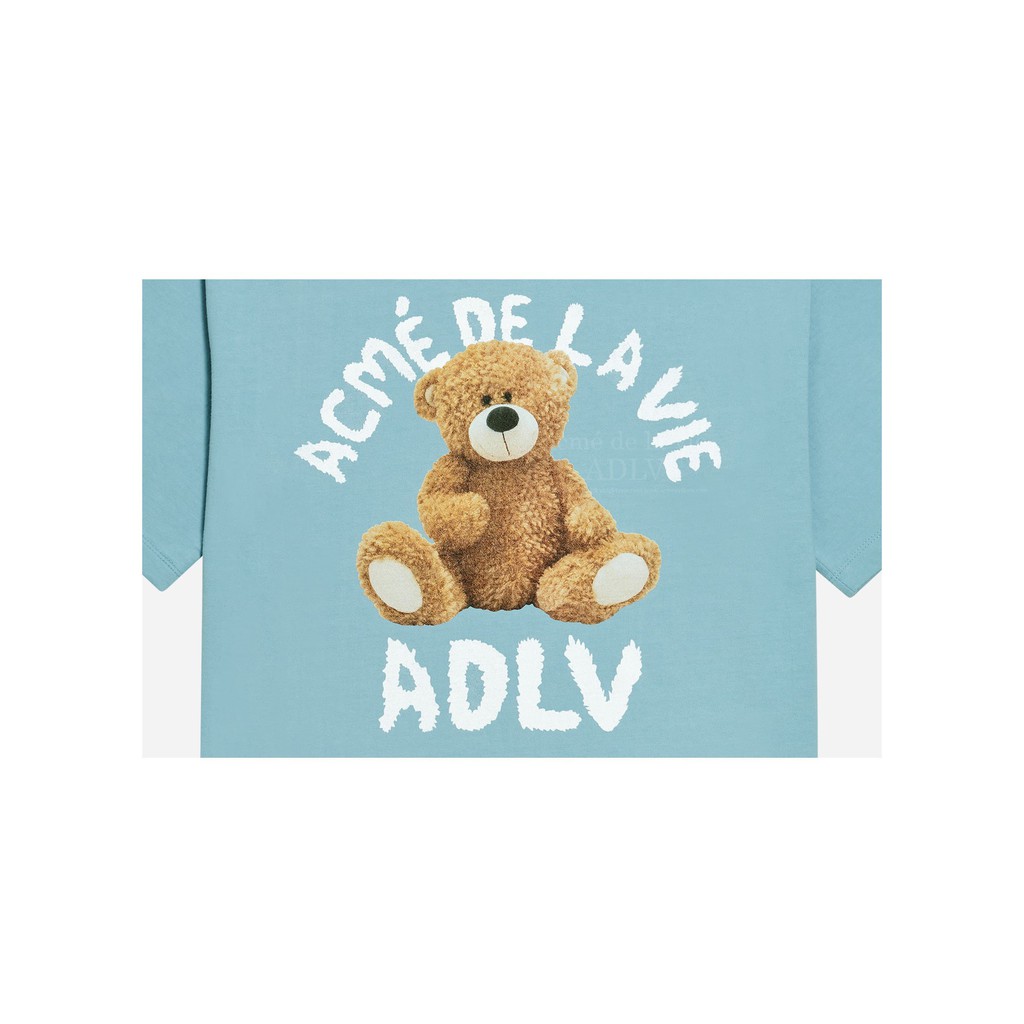 [Mã WABRH100 giảm 10% đơn 599k] Áo thun ngắn tay cổ tròn ADLV Teddy Bear (Bear Doll) Skyblue Xanh da trời ADLV