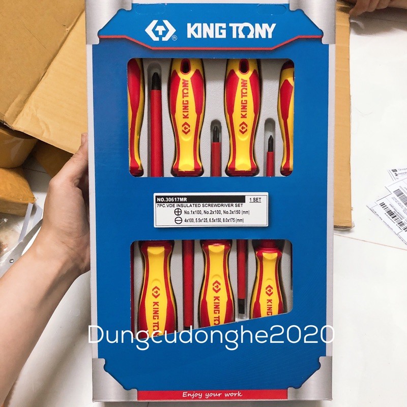 Bộ Vít Vặn Cách Điện 7 Chi Tiết Kingtony 30617MR 30607MR