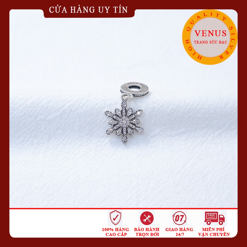 [Charm bạc 925 cao cấp] Charm treo bông tuyết- Mã sản phẩm VENUSBT