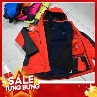 Áo gió 3 lớp the north face chống nước, chống gió, giữ nhiệt, chống ám mùi vnxk cao cấp