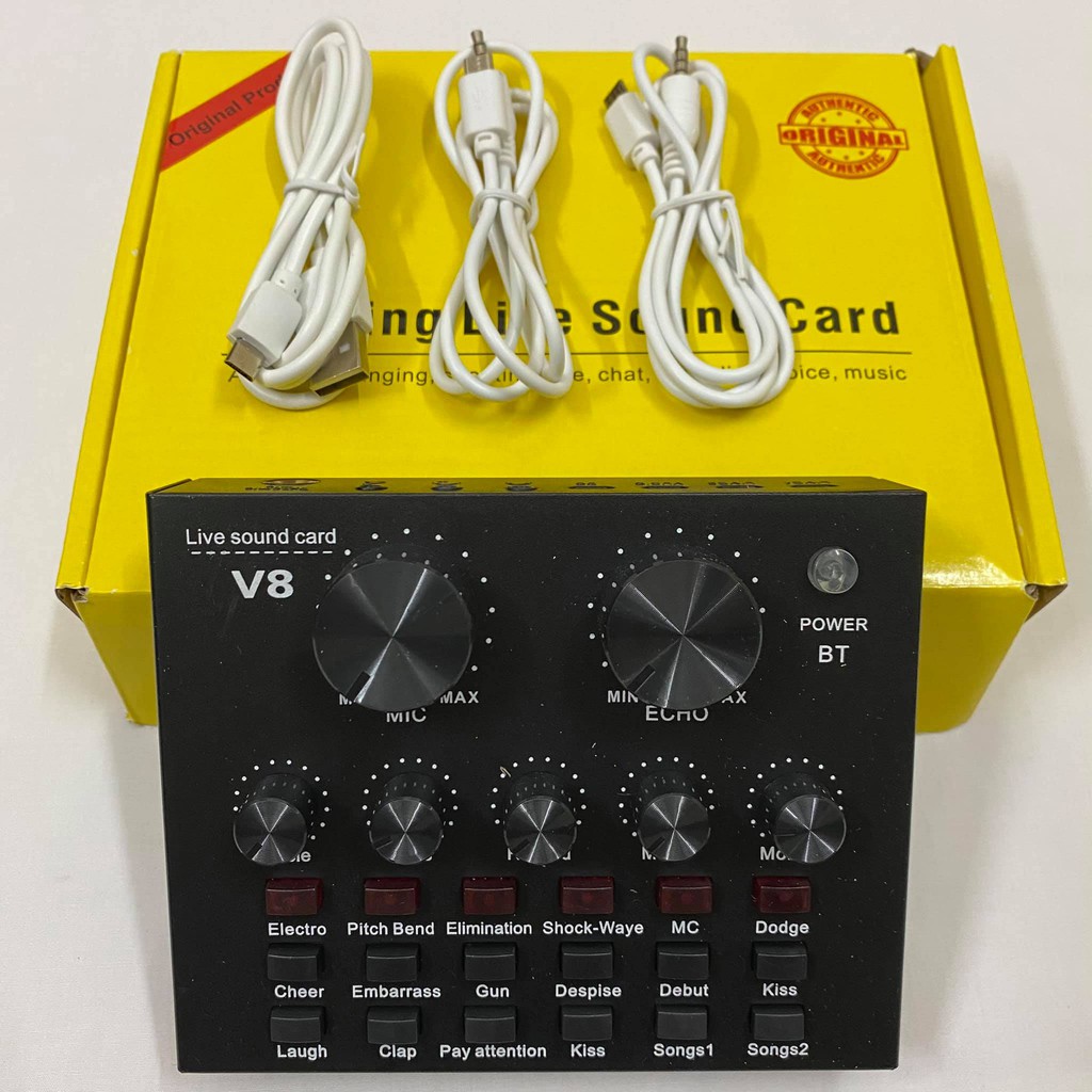 BỘ ÂM THANH THU ÂM LIVESTREAM SOUND CARD V8