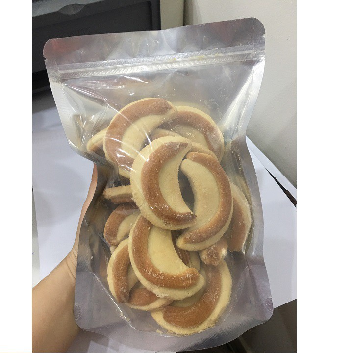 500gr Bánh lưỡi liềm vani bơ sữa thơm ngon - Bò Đội Nón