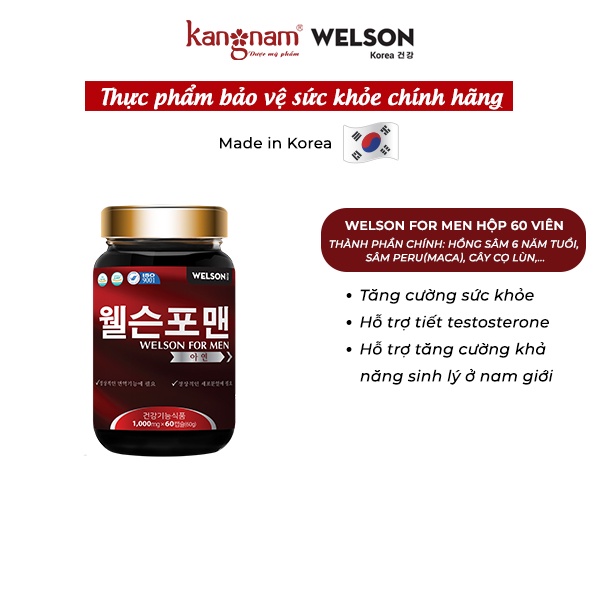 Viên Uống Tăng Cường Sinh Lý Mam Welson For Men (Hộp/60 Viên)