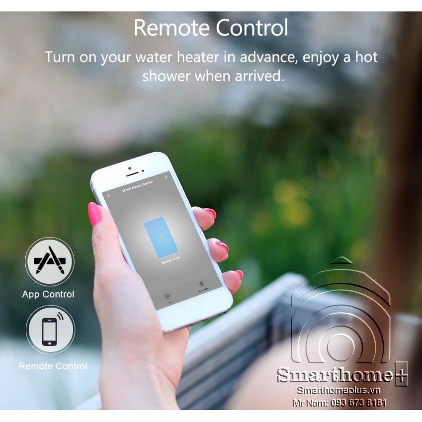 Công Tắc Wifi Bình Nóng Lạnh 20A Hẹn Giờ Tắt Chữ Nhật Tuya FW3-US
