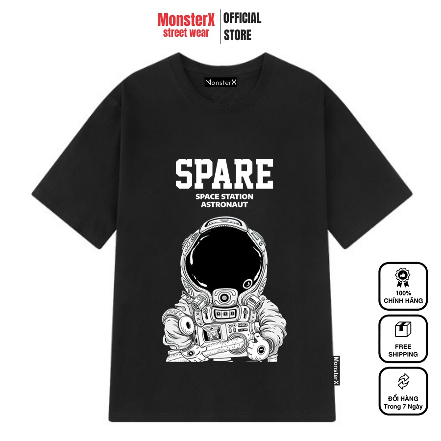 Áo thun unisex MONSTER X STREET Vũ Trụ Spare phông tay lỡ nam nữ form rộng Local Brand