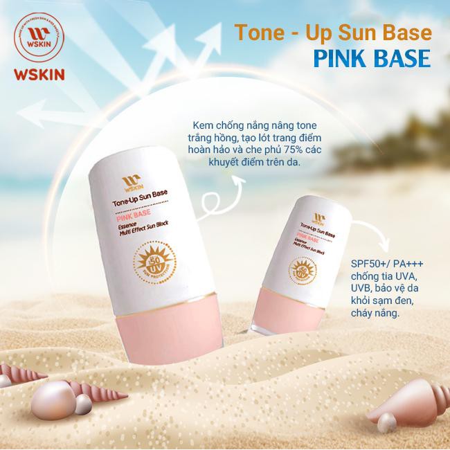 Kem Chống Nắng Nâng Tone, Chống Nước Wskin - 50ml