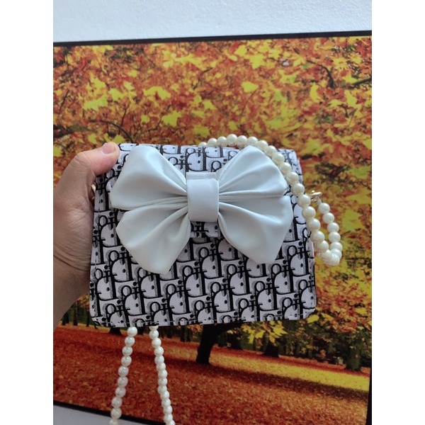 TÚI XÁCH NỮ DÂY NGỌC NƠ TO DÌ Ô GÙ XÌ SIÊU HOT