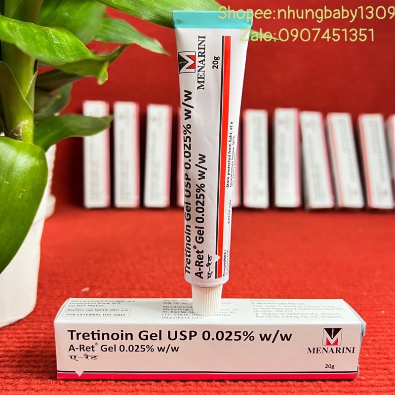 Tretinoin A Ret Gel 0.025%, 0.05%, 0.1%, chống lão hoá