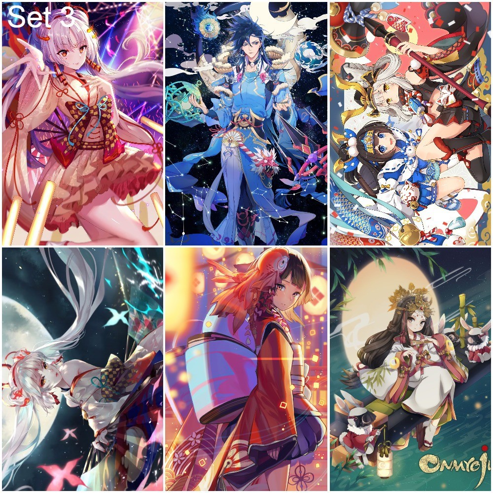 Bộ 6 Áp phích - Poster Game Onmyoji - Âm Dương Sư  - A3,A4,A5