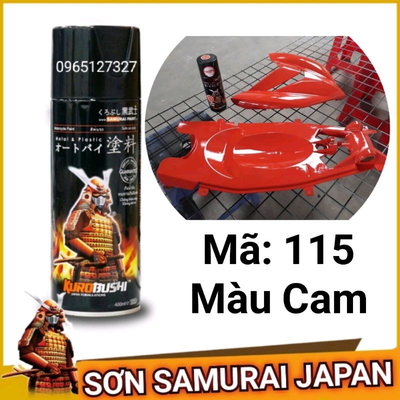 sơn xịt Samurai Japan màu cam -  Mã màu 14/115