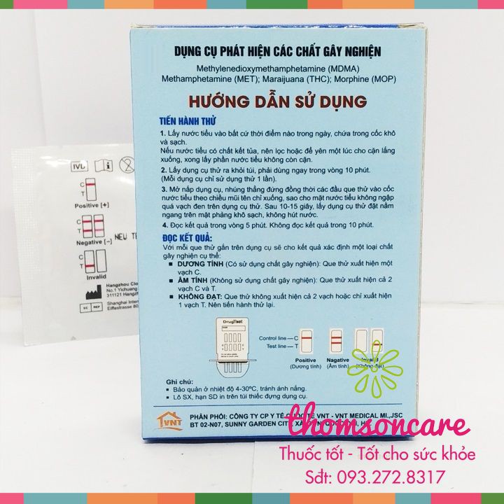 Que Thử Ma Túy Tổng Hợp - Que Thử 4 Chất Gây Nghiện - Test Thử Ma Túy Các Loại Drugs of Abuse test