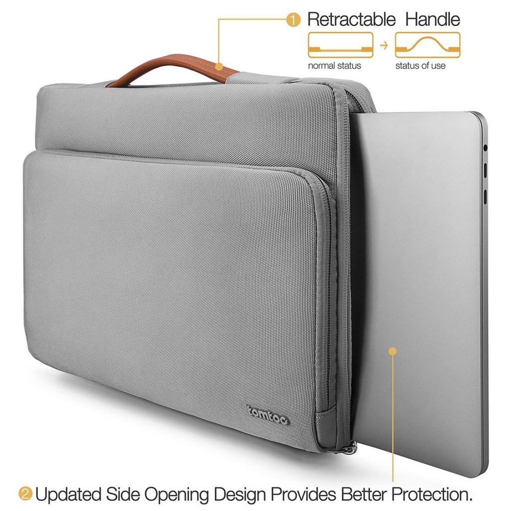 Túi chống sốc Tomtoc Briefcase - A14 cho macbook, laptop size 13-16inch, MÀU ĐEN/ĐỎ/XANH TÍM THAN/HỒNG/XÁM/DAZZLING BLUE