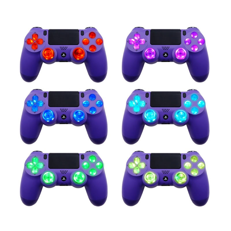 Bộ nút bấm điều khiển đèn LED nhiều màu cho tay cầm chơi game PS4