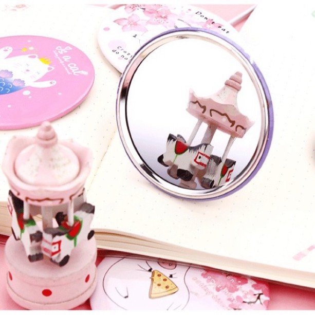 GƯƠNG MINI HÀN QUỐC TRÒN SIÊU DỄ THƯƠNG TIỆN LỢI