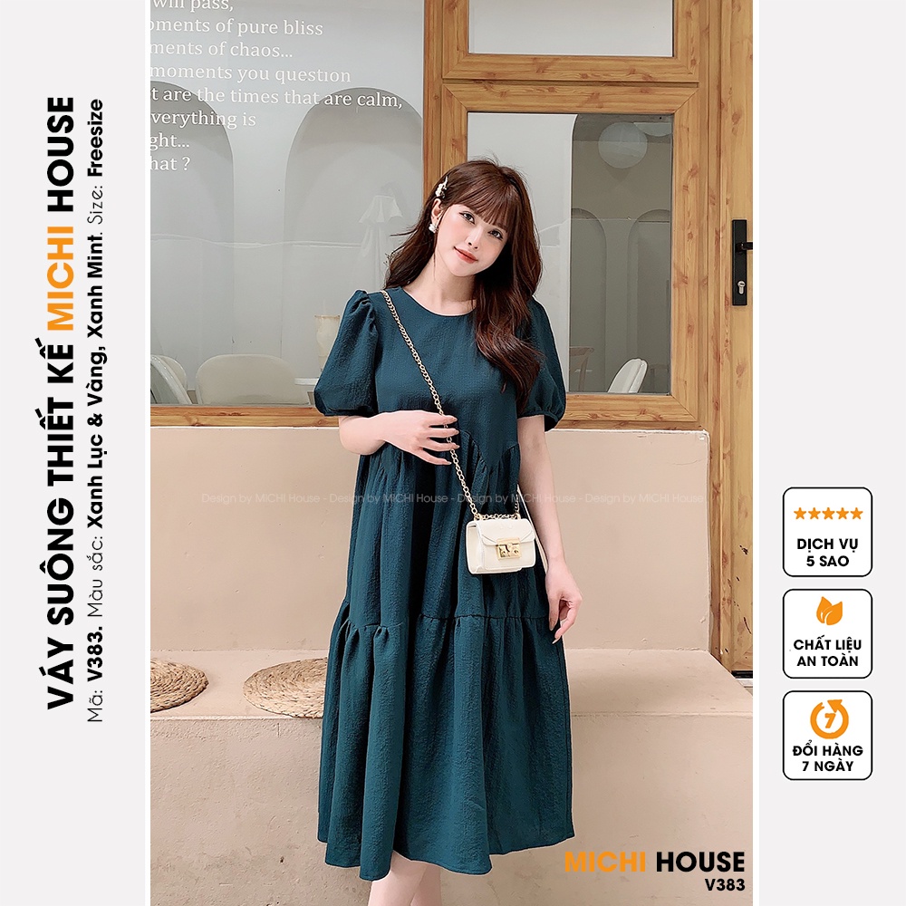 Đầm Babydoll Dáng Suông Dài MICHI House V383 Váy Xuông Chất Xốp Mát Freesize Dễ Mặc Xinh | BigBuy360 - bigbuy360.vn