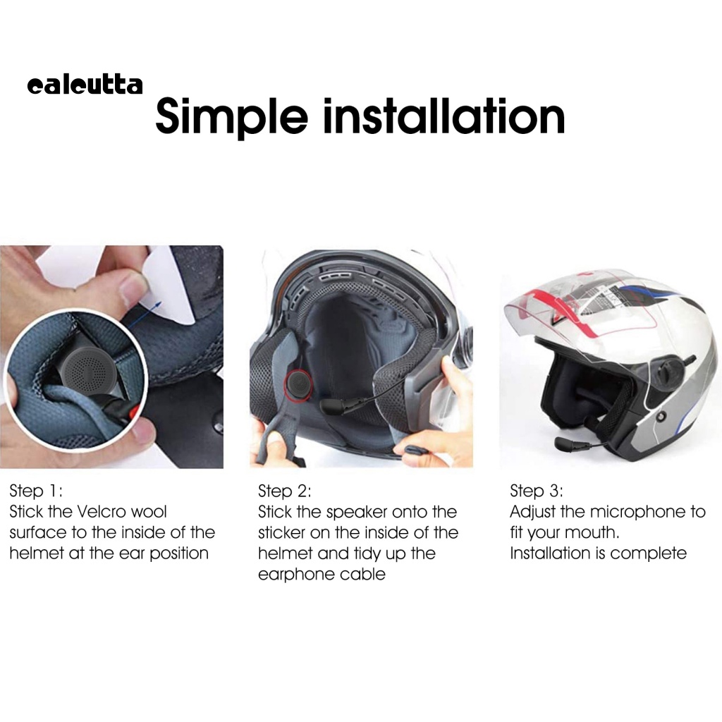 Tai Nghe Tích Hợp Micro Gắn Mũ Bảo Hiểm Đi Xe Máy Có Kết Nối Bluetooth Thoải Mái