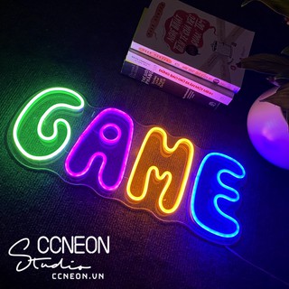 Đèn Trang Trí Led Neon Sign chữ GAME nhiều Màu [Kích thước 42x16 cm]