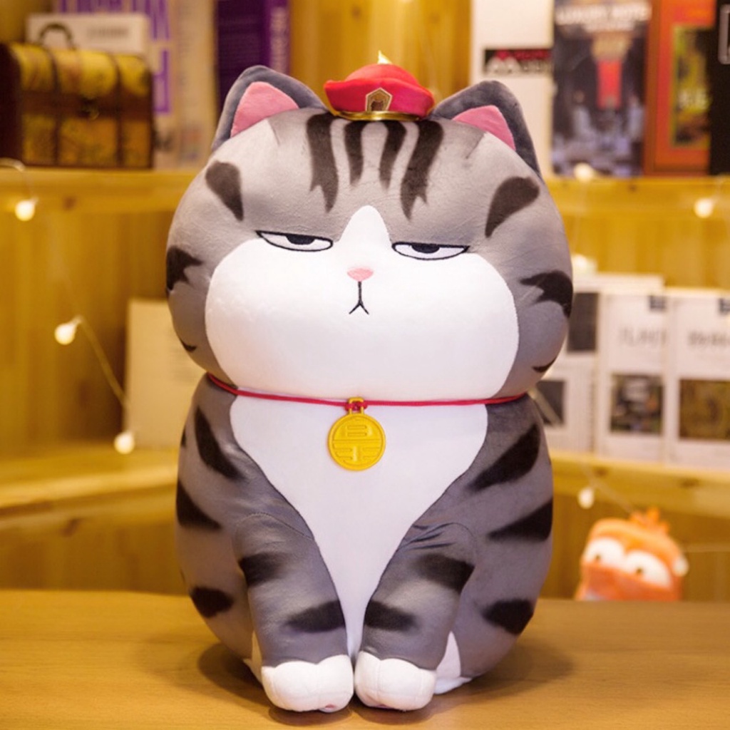 Gấu bông Mèo Hoàng Thượng size 90cm - Thú nhồi bông, gối ôm Mèo Hoàng Thượng, đồ chơi cho bé