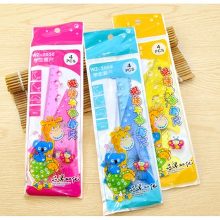 Bộ thước kẻ 4 món