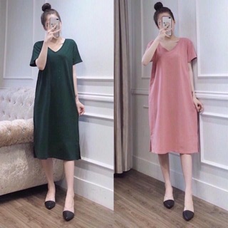 Váy bầu suông thời trang chất cotton 45-70kg