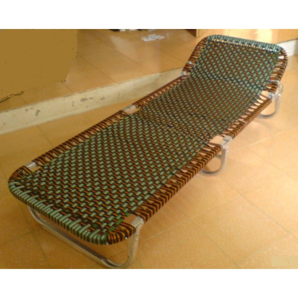 Giường Gấp Văn Phòng, giường gấp cá nhân, bệnh viện Khung vuông Sơn Nhũ (Bảo hành khung 6 tháng)