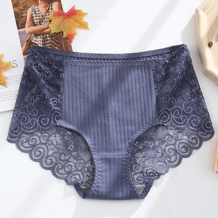 XL~3XL Tuote Ready Stock Women's Panties Graphene Mid-High Waist Underpants Cotton Sexy Lace Briefs Antibacterial Panties | BigBuy360 - bigbuy360.vn