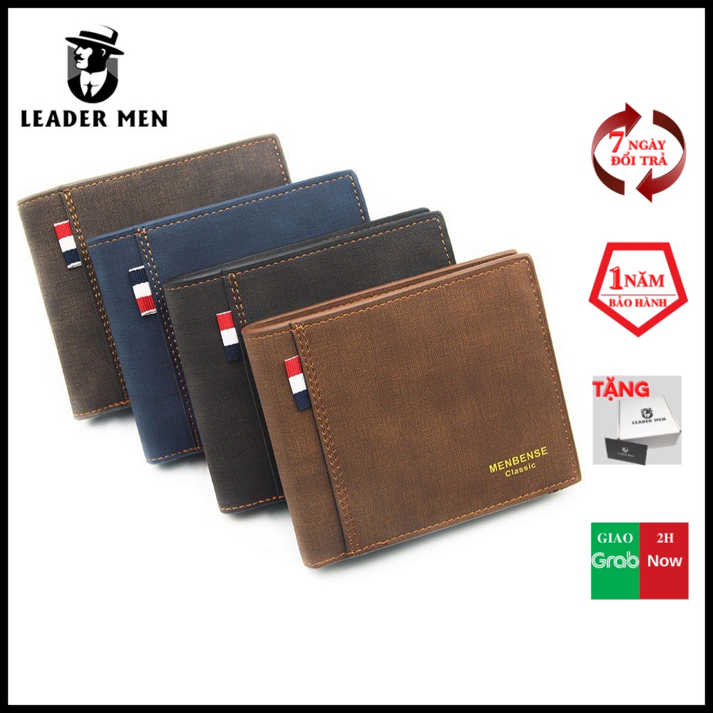 Ví Nam Ngắn LMEN-K7 Cao Cấp Thời Trang, Bóp Nam Da Pu Dáng Ngang Mang phong cách Hàn Quốc Cực Hot - LeaderMen