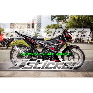 Tem Satria F150 đỏ rời xe đen - hot 2020