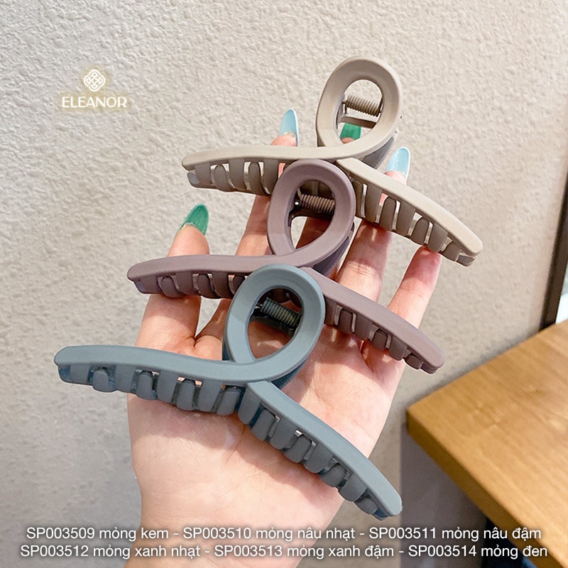 Kẹp tóc nữ càng cua Eleanor Accessories dạng trơn basic phụ kiện tóc 3511
