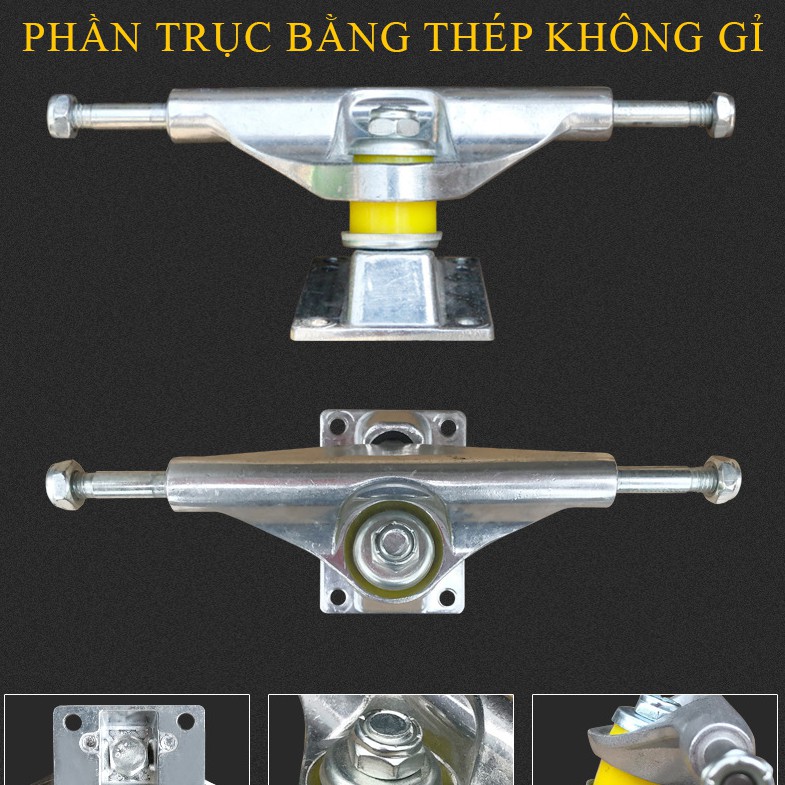 Ván trượt thể thao cỡ lớn đạt tiêu chuẩn thi đấu hàng tốt cao cấp mặt nhám chống trơn, ĐẠT TIÊU CHUẨN THI ĐẤU