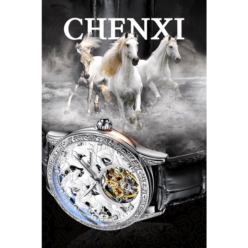 Bajun Horse Machine M Bằng Da Thật Cao Cấp Tự Động Phát Quang Chống Nước Cao Cấp Phong Cách Mới Buổi Sáng Cho Nam