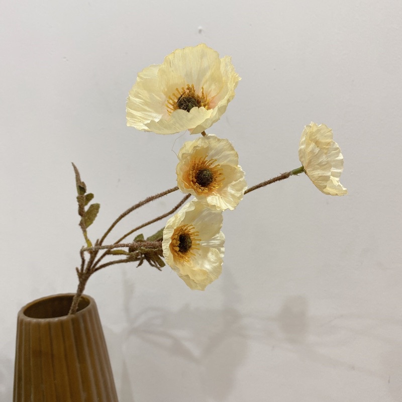 Cành Hoa Kim Anh Hoa Anh Túc (Poppy) Loại Bông 50cm Nhiều Màu - Bông Khô Hoa Giả Decor Trang Trí Nhà, Phòng Khách