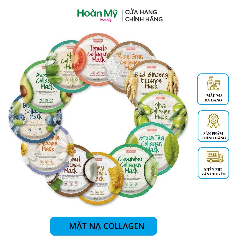 [PUREDERM]- Mặt nạ collagen Purederm mask