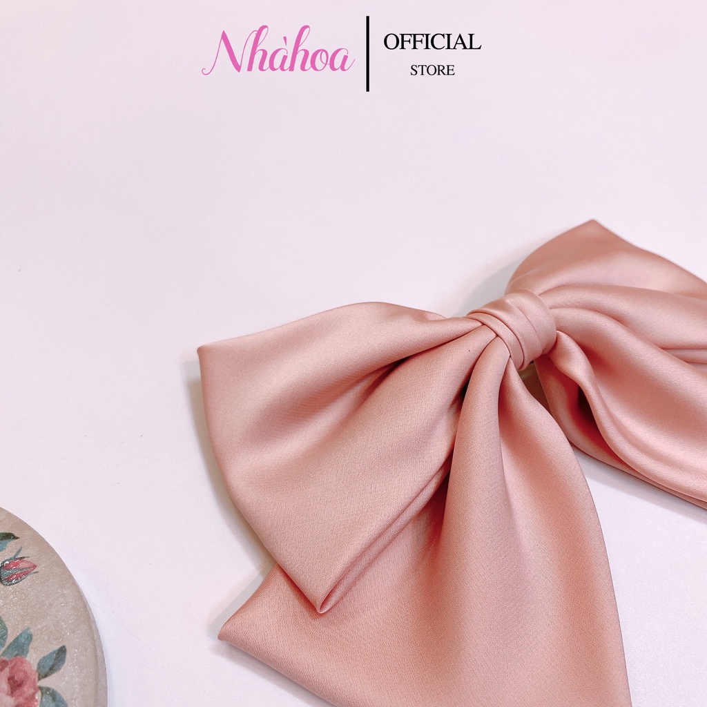 Kẹp Tóc Nơ Vải Lụa Cao Cấp - Chính Hãng NHÀ HOA