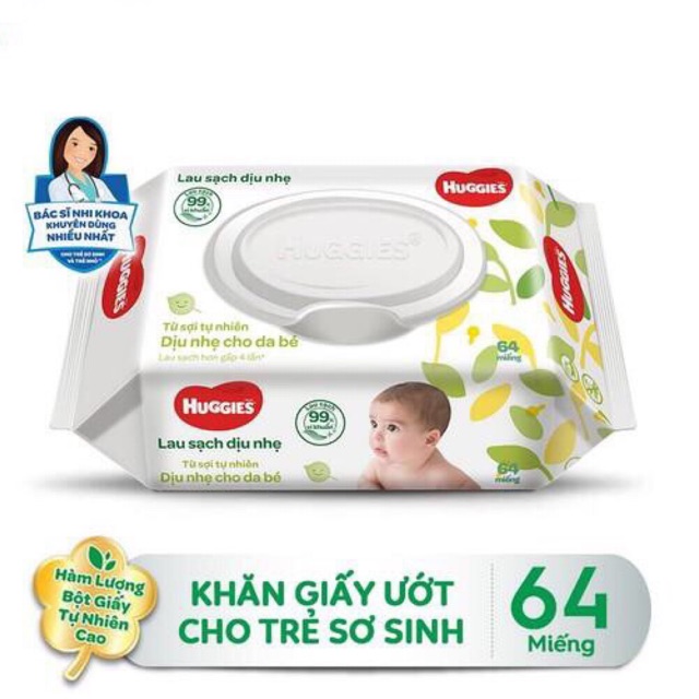 Combo 10 bich khăn ướt huggies 64 miếng, ca cao và hạt mỡ 72 miếng