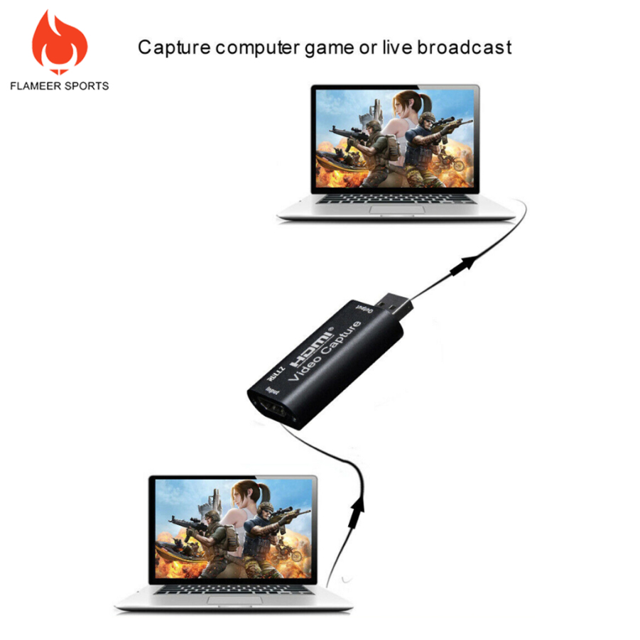 Flameer Sports Portable   to USB Video Capture Card HD Game / Video Live Streaming New