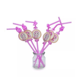 (XẢ KHO) SET 6 ỐNG HÚT SINH NHẬT NHIỀU CHỦ ĐỀ, PHỤ KIỆN TRANG TRÍ TIỆC