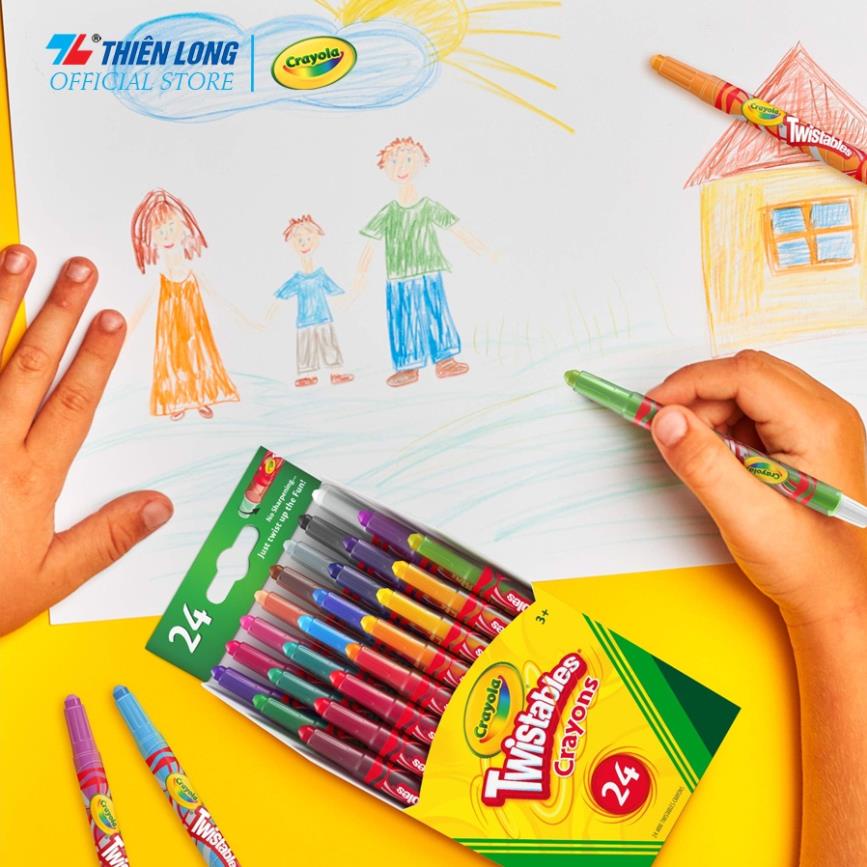 Bộ 24 bút sáp vặn mini Crayola Mini Twistable Crayon .