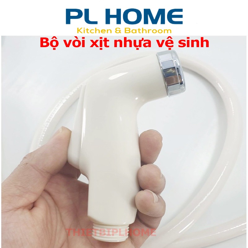 Vòi xịt vệ sinh bồn cầu kèm dây và đế cài
