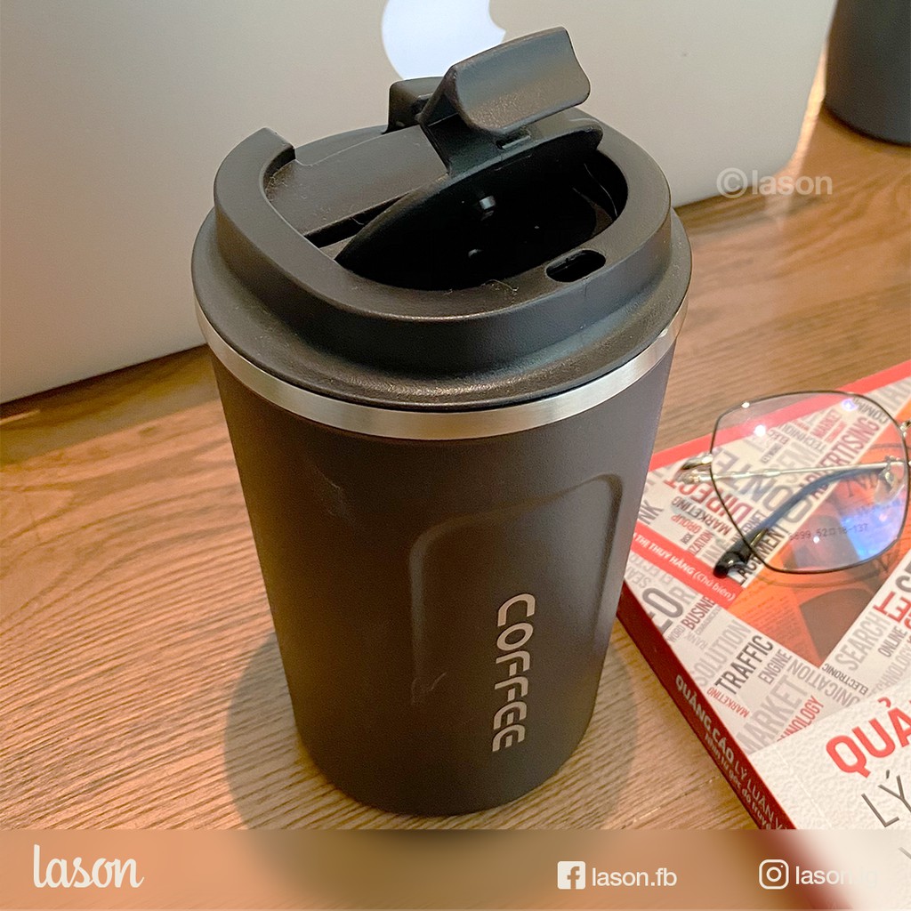 Cốc giữ nhiệt Coffee Holic 01 Lason chống tràn, ly giữ đá, ly nước, cốc đựng nước, 8 tiếng không tan hết đá | BigBuy360 - bigbuy360.vn