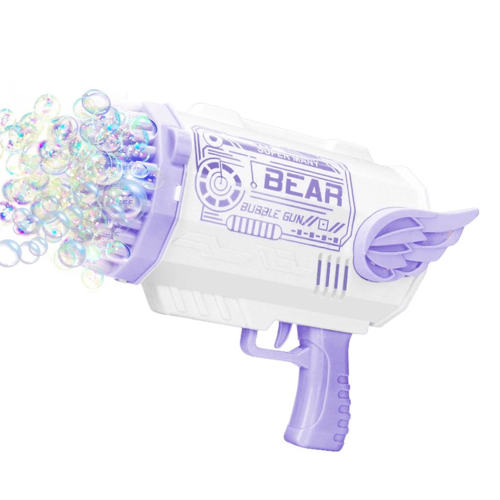Đồ Chơi cỗ máy Bắn Bong Bóng 80 Lỗ Hình Tên Lửa Cho Trẻ