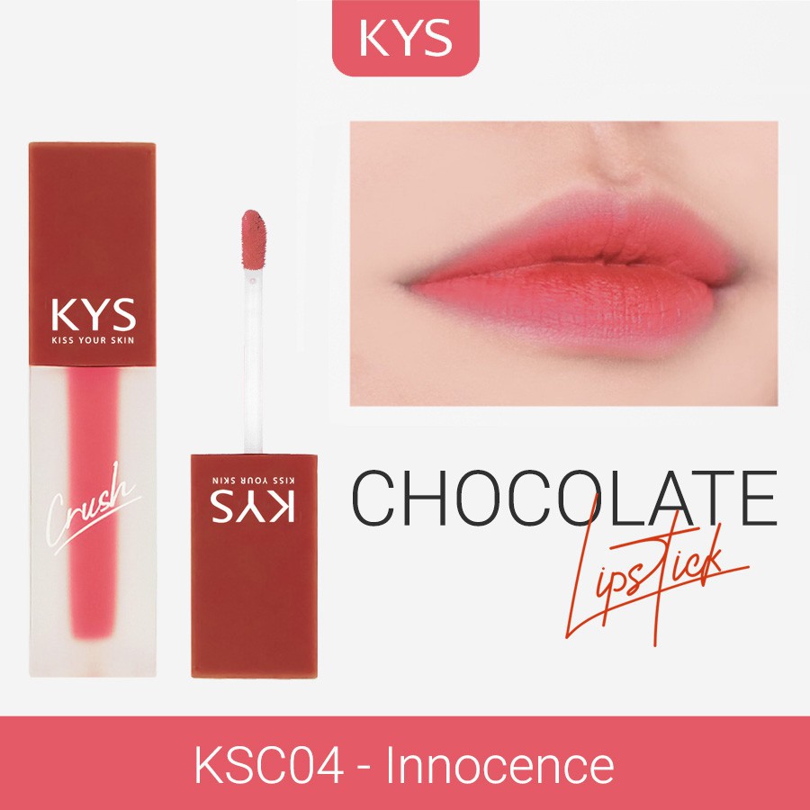 Son kem KYS Chocolate Crush HỒNG CAM KSC04 – INNOCENCE