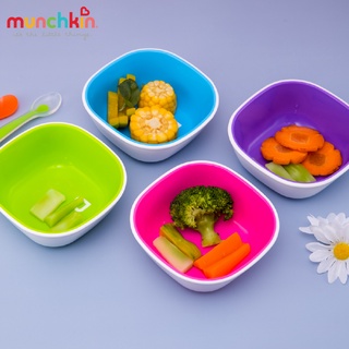 Bộ 2 bát chống trượt Munchkin, hạn chế tình trạng rơi thức ăn [BabyUS]