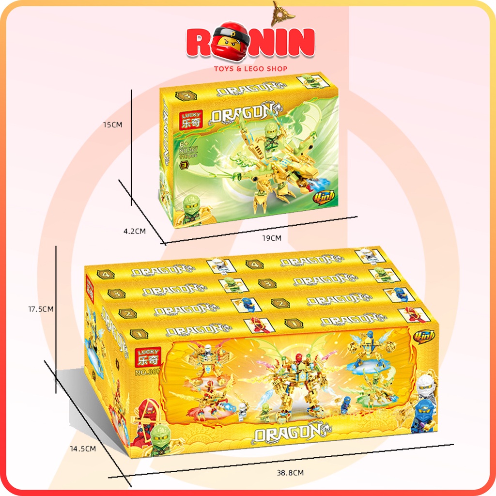 Bộ Đồ Chơi Lắp Ráp Robot Ninja MECH / Ninja Xe / Ninja Rồng