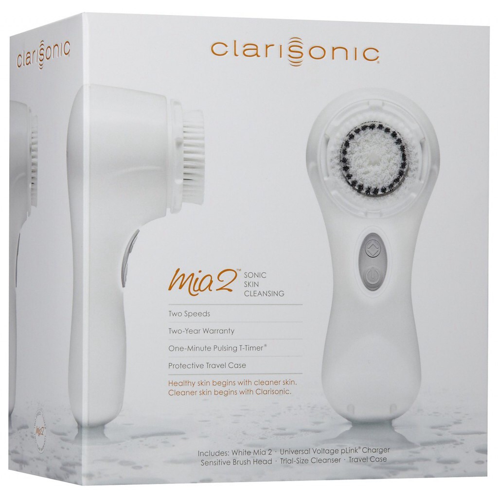 Máy rửa mặt Clarisonic màu trắng