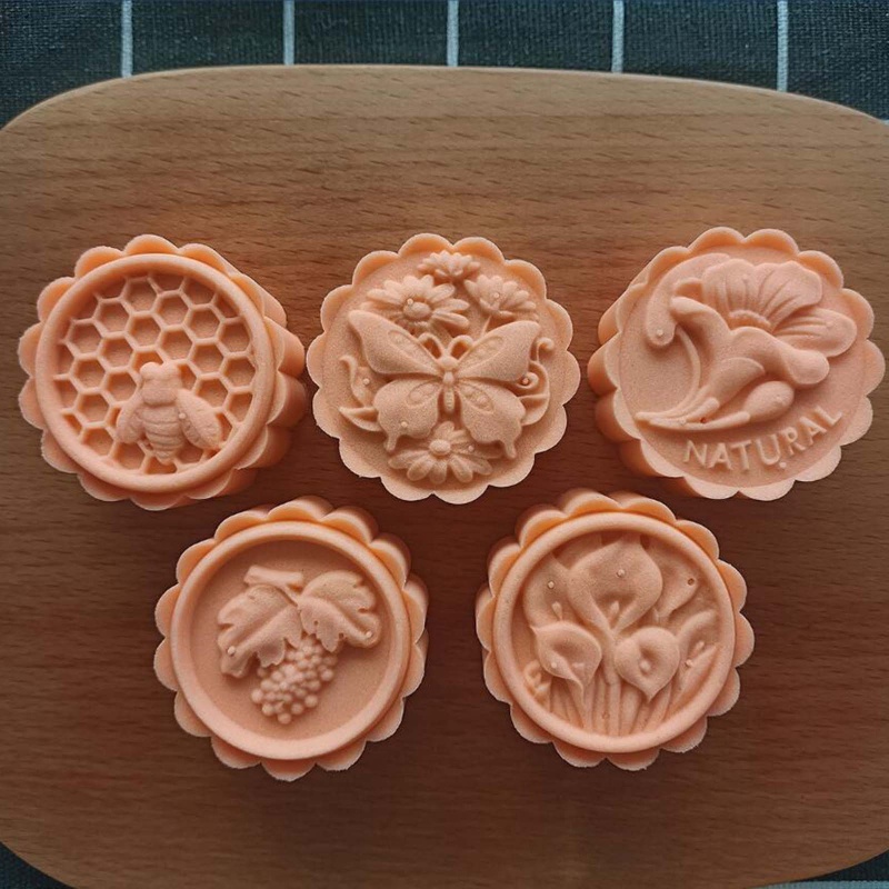 Khuôn Nhấn Làm Bánh Trung Thu 50g / 75g Tiện Dụng