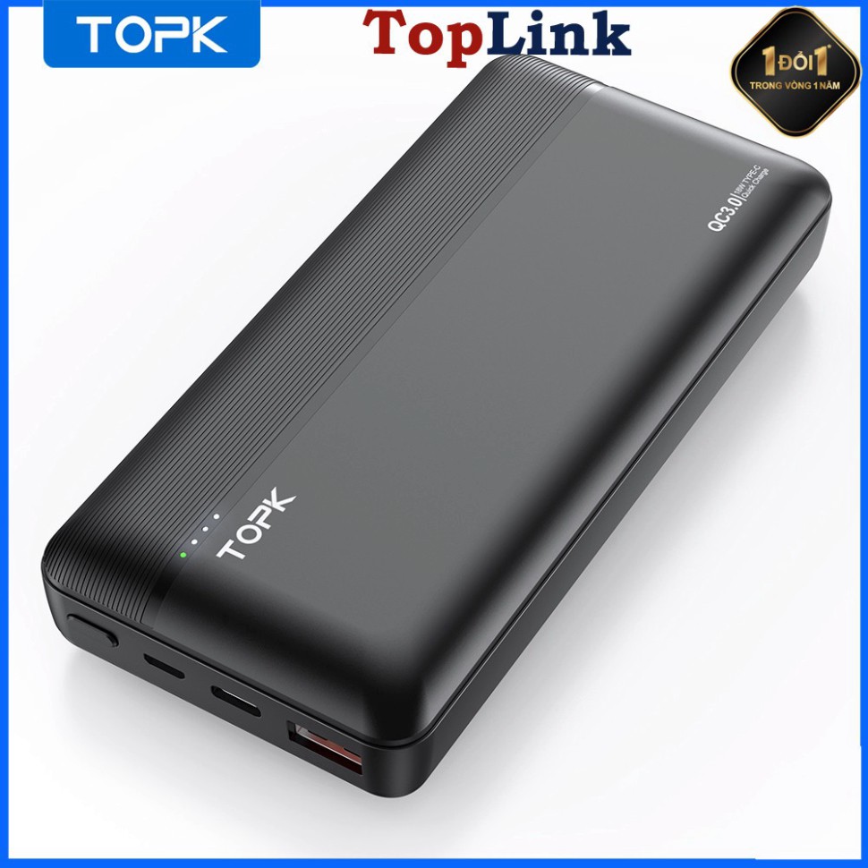 Sạc dự phòng TOPK I2015P 18W 20000mAh cho HUAWEI Samsung Xiaomi OPPO Vivo Realme - TopLink