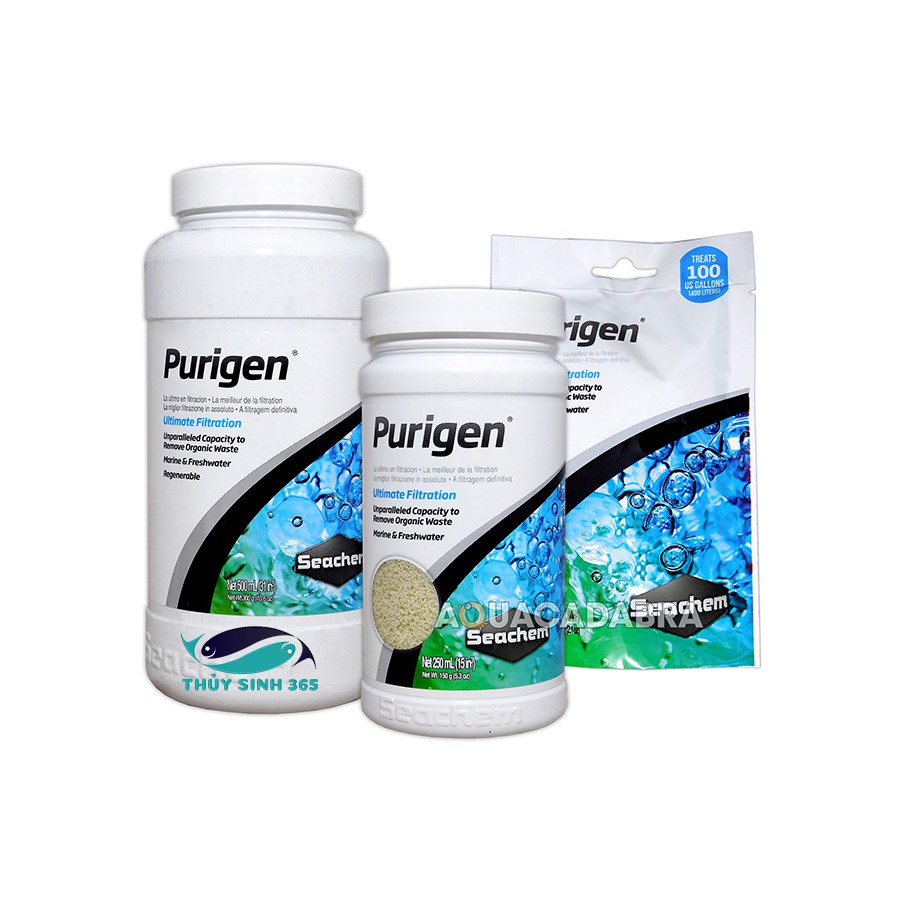 Seachem Purigen (dạng vật liệu lọc hạt nhỏ) chai 100ml - Phụ kiện THỦY SINH GIÁ RẺ AQUAGOLD