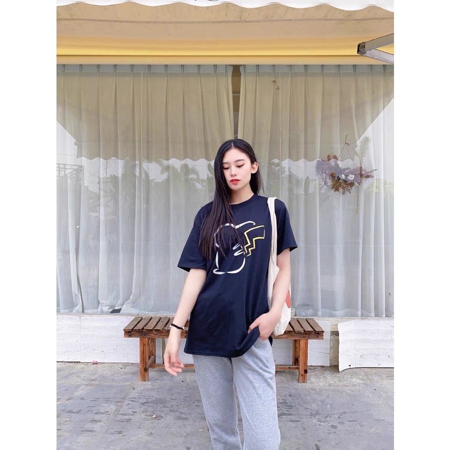 Áo phông nam nữ pikachu áo phông nam nữ tay lỡ aophongfromrong unisex AE-110